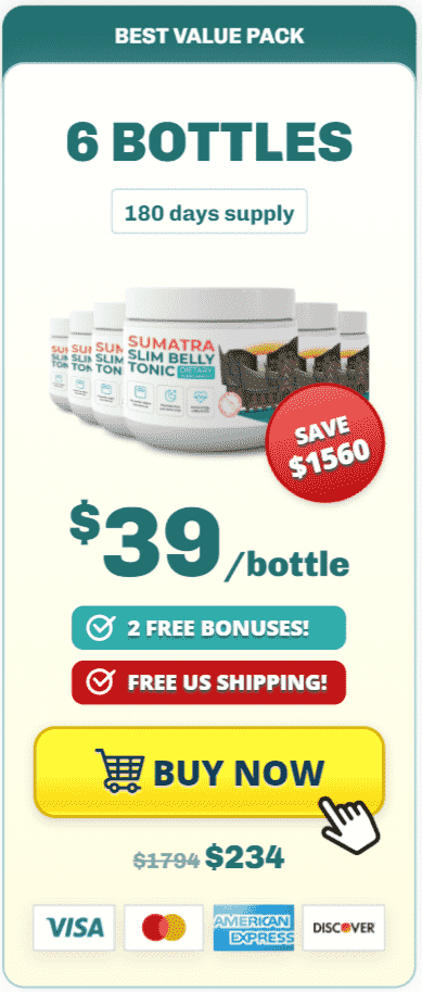 Sumatra Slim Belly Tonic - 6 Bottles